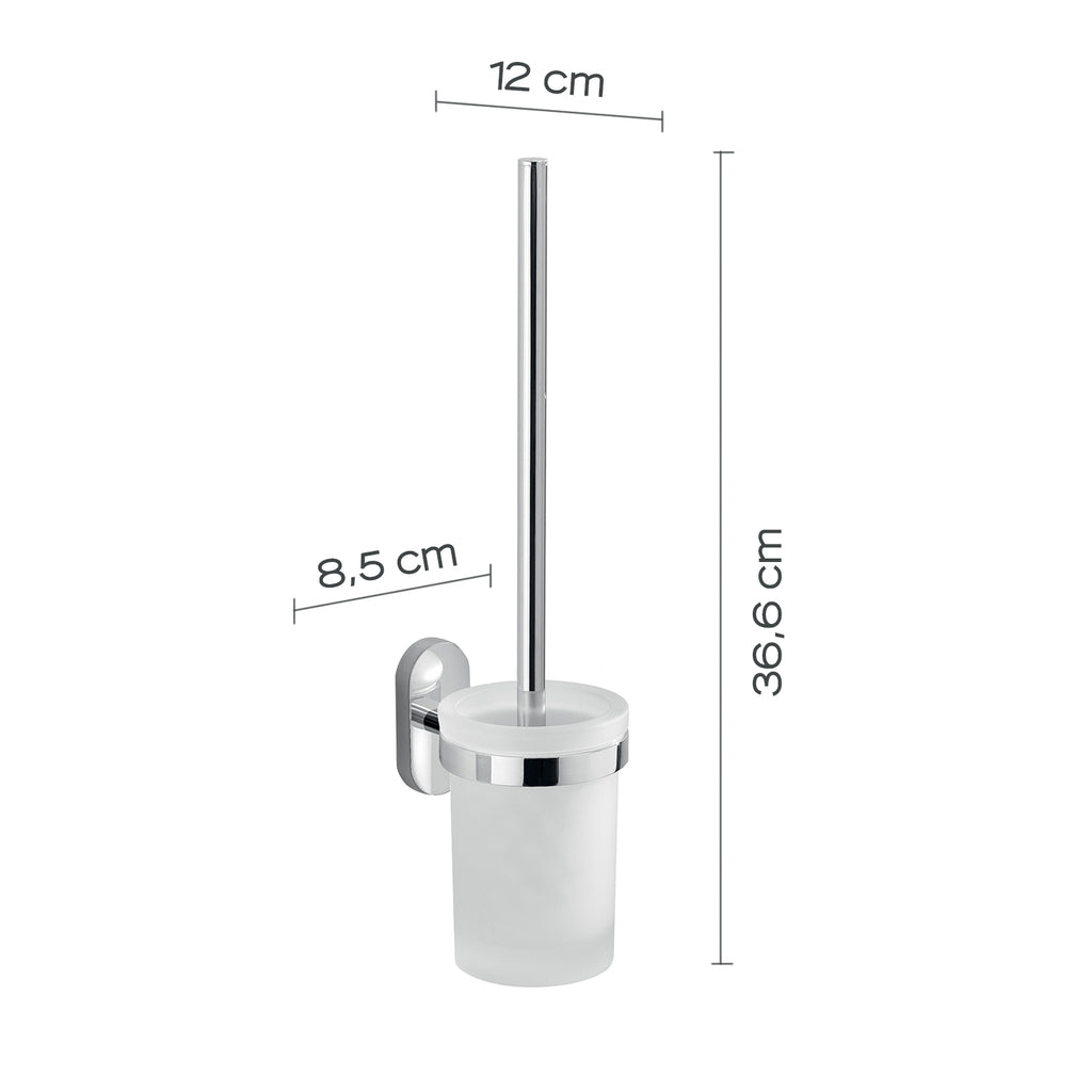 Scopino con ciuffo in setole in Acciaio Inox Gedy serie Febo - Cromato