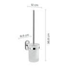 Scopino con ciuffo in setole in Acciaio Inox Gedy serie Febo - Cromato