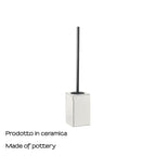 Scopino wc in ceramica Gedy serie Lucrezia - Bianco