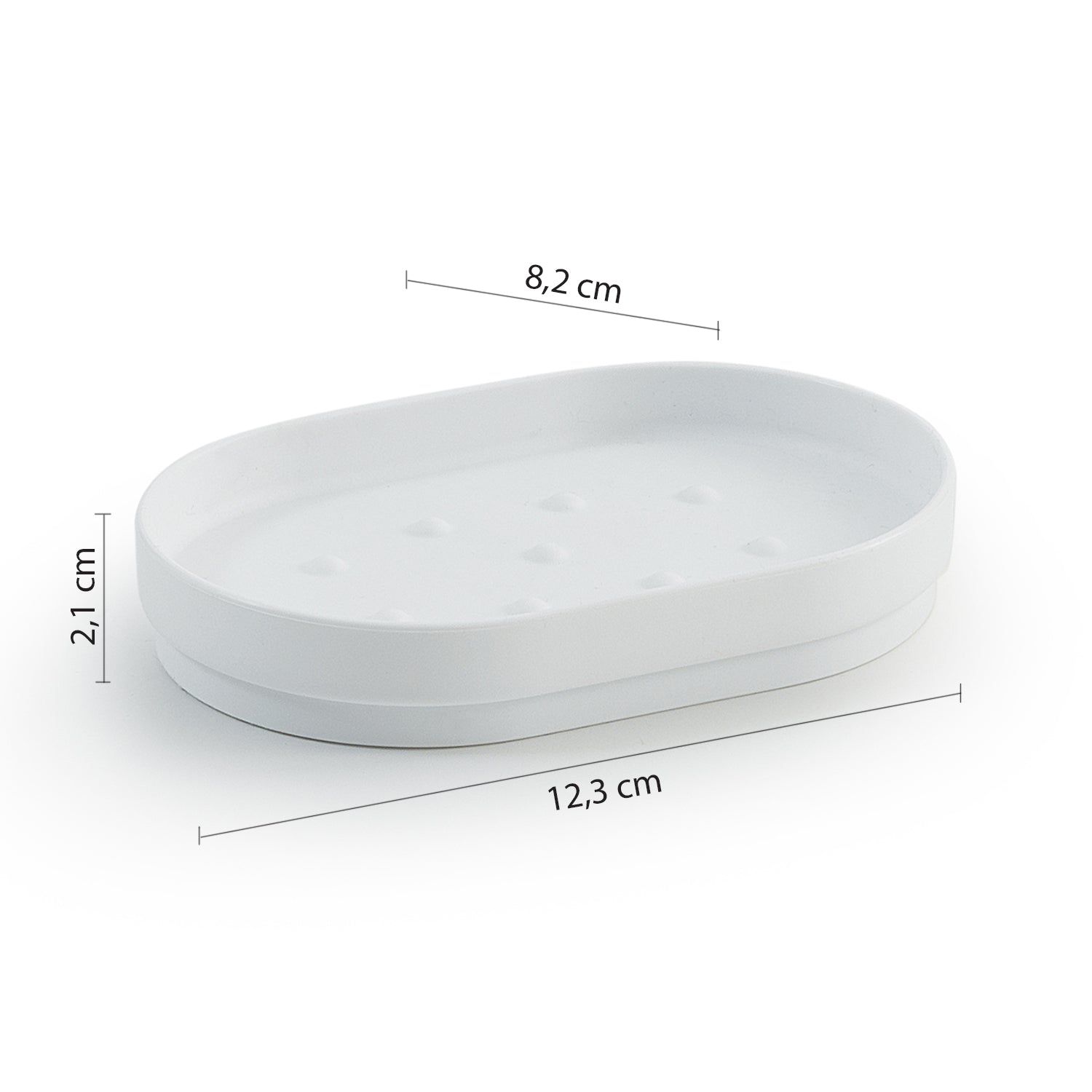 Portasapone in resina Gedy serie Sharon - Bianco Matt