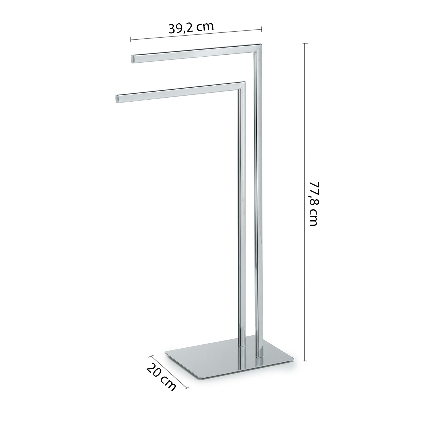 Piantana portasalviette modello Felix cromo in acciaio inox metallo e resine termoplastiche