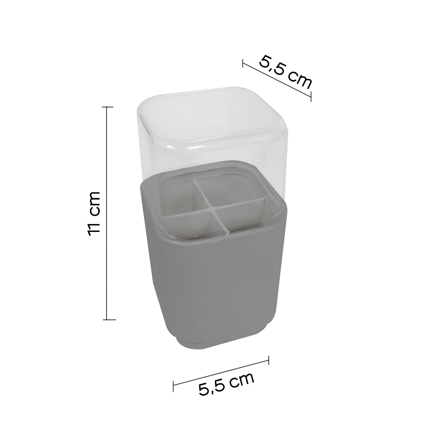 Porta testine per spazzolino elettrico da appoggio Gedy serie Seventy - Grigio