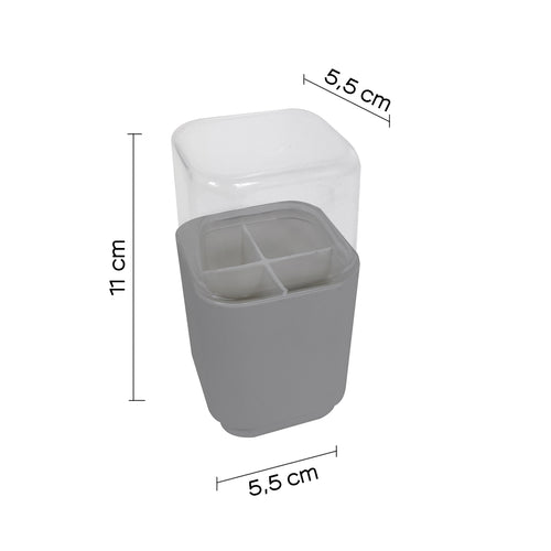 Porta testine per spazzolino elettrico da appoggio Gedy serie Seventy - Grigio