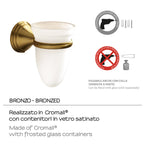 Portaspazzolini a parete di Gedy serie Romance - Bronzo