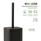 Scopino in materiale plastico riciclato Gedy serie Seventy EkoplÃ  - Nero Matt