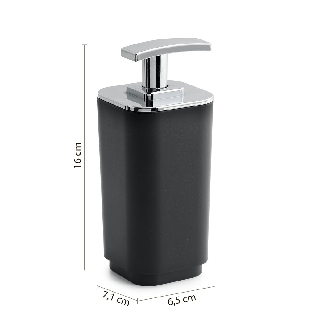 Dosasapone in materiale plastico riciclato Gedy serie Seventy EkoplÃ  - Nero Matt