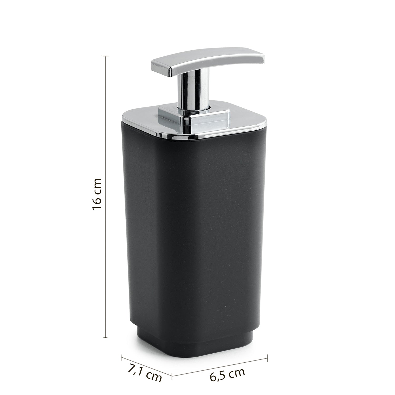 Dosasapone in materiale plastico riciclato Gedy serie Seventy EkoplÃ  - Nero Matt