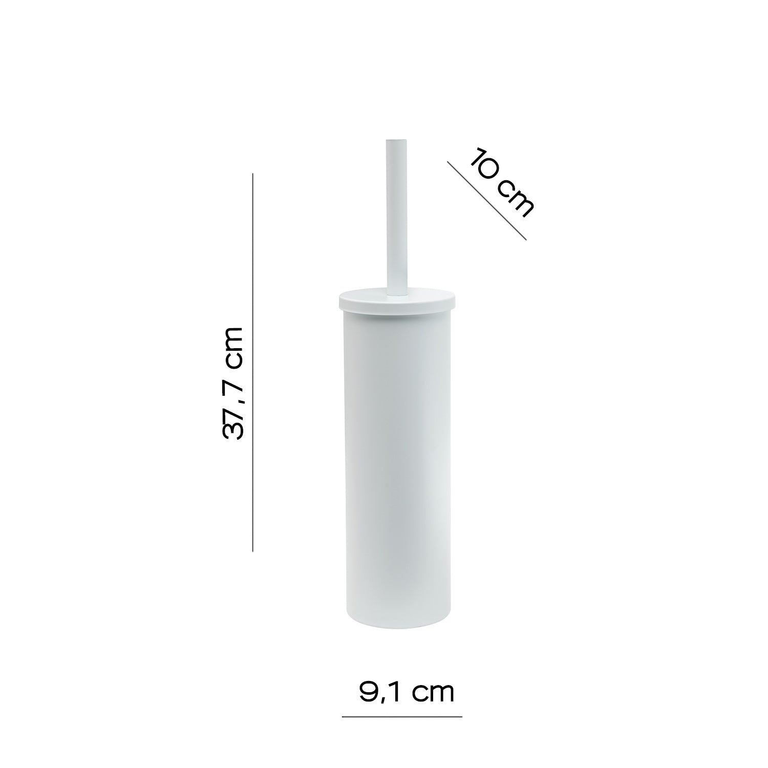 Scopino con ciuffo in setole Gedy modello Tonga - Bianco Matt