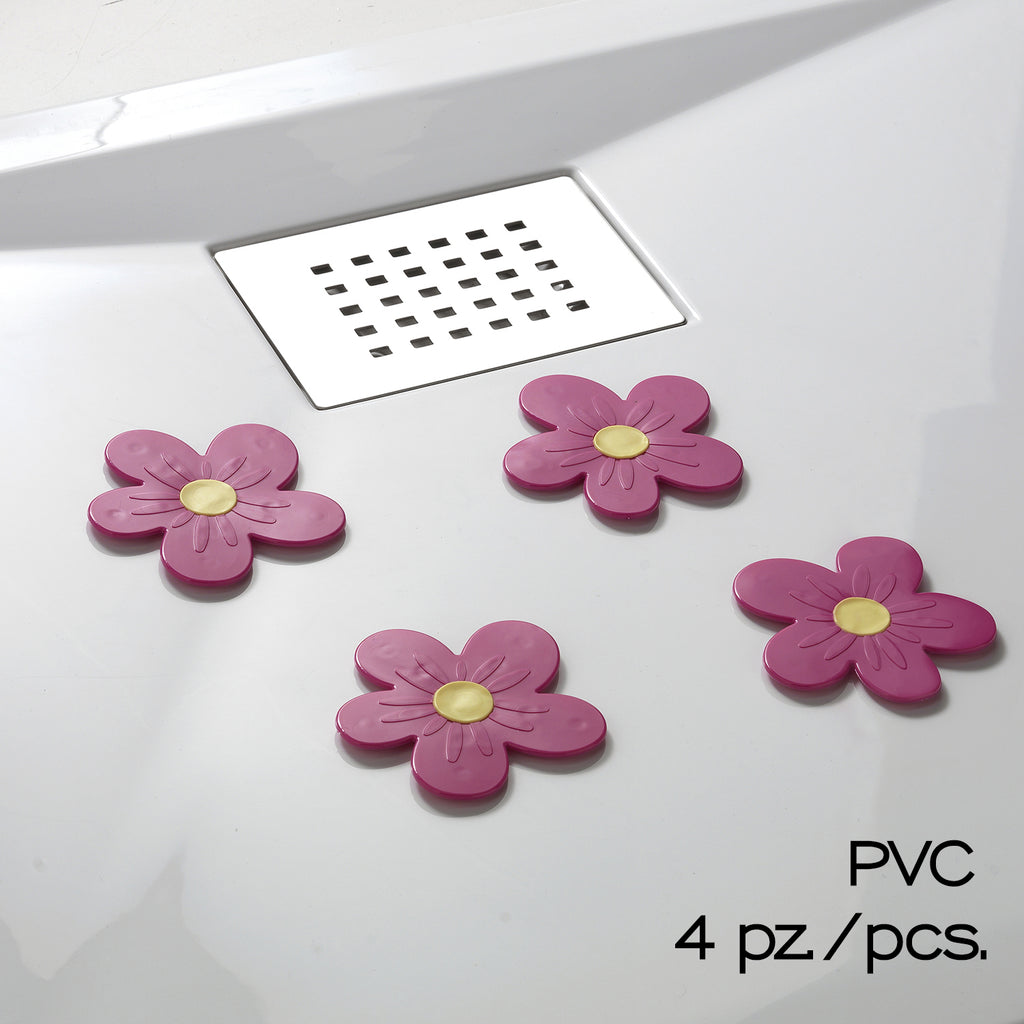 Tappeto antiscivolo doccia e vasca mini Daisy di Gedy - Rosa