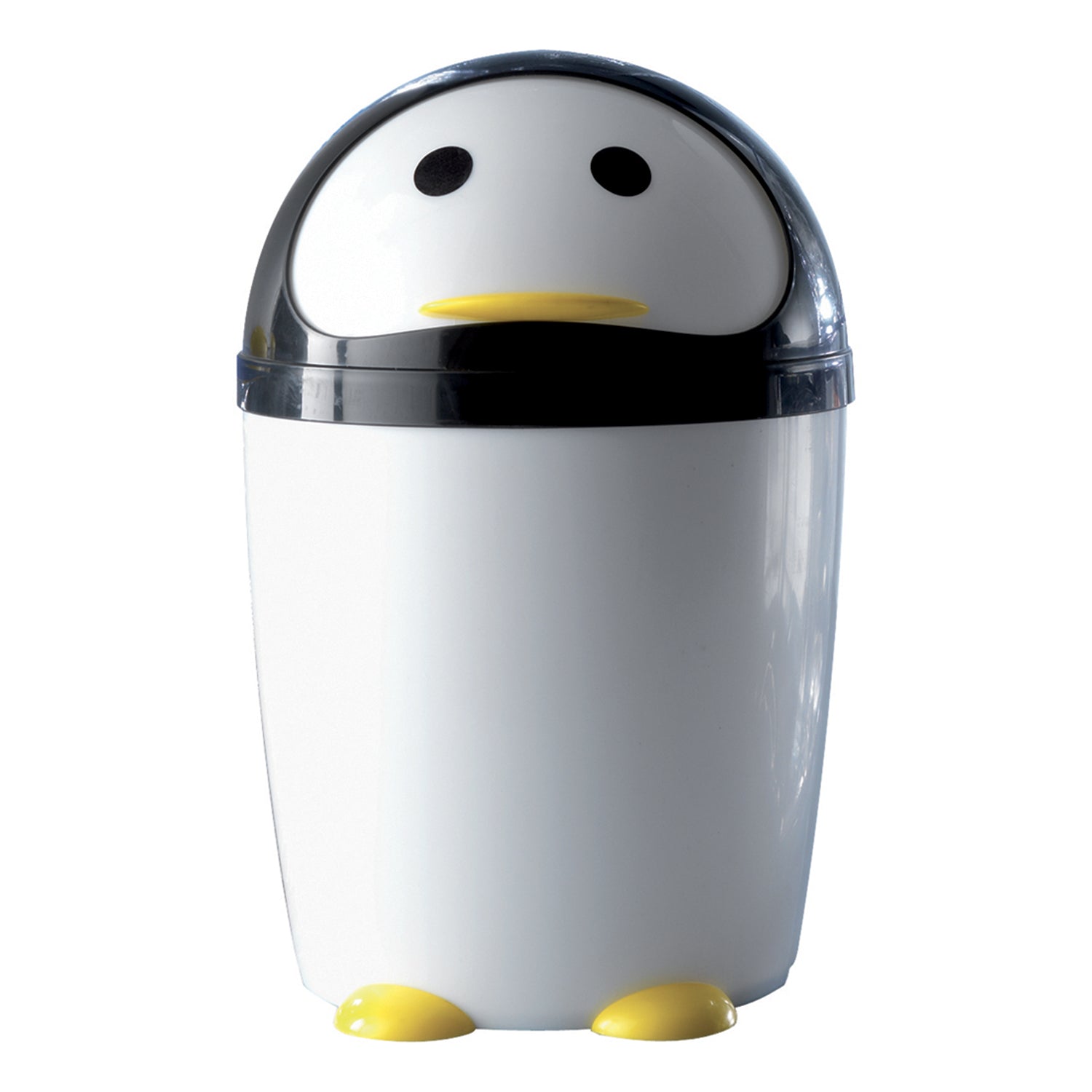 Portarifiuti 7.5 lt modello Peng di Gedy - Bianco/Nero