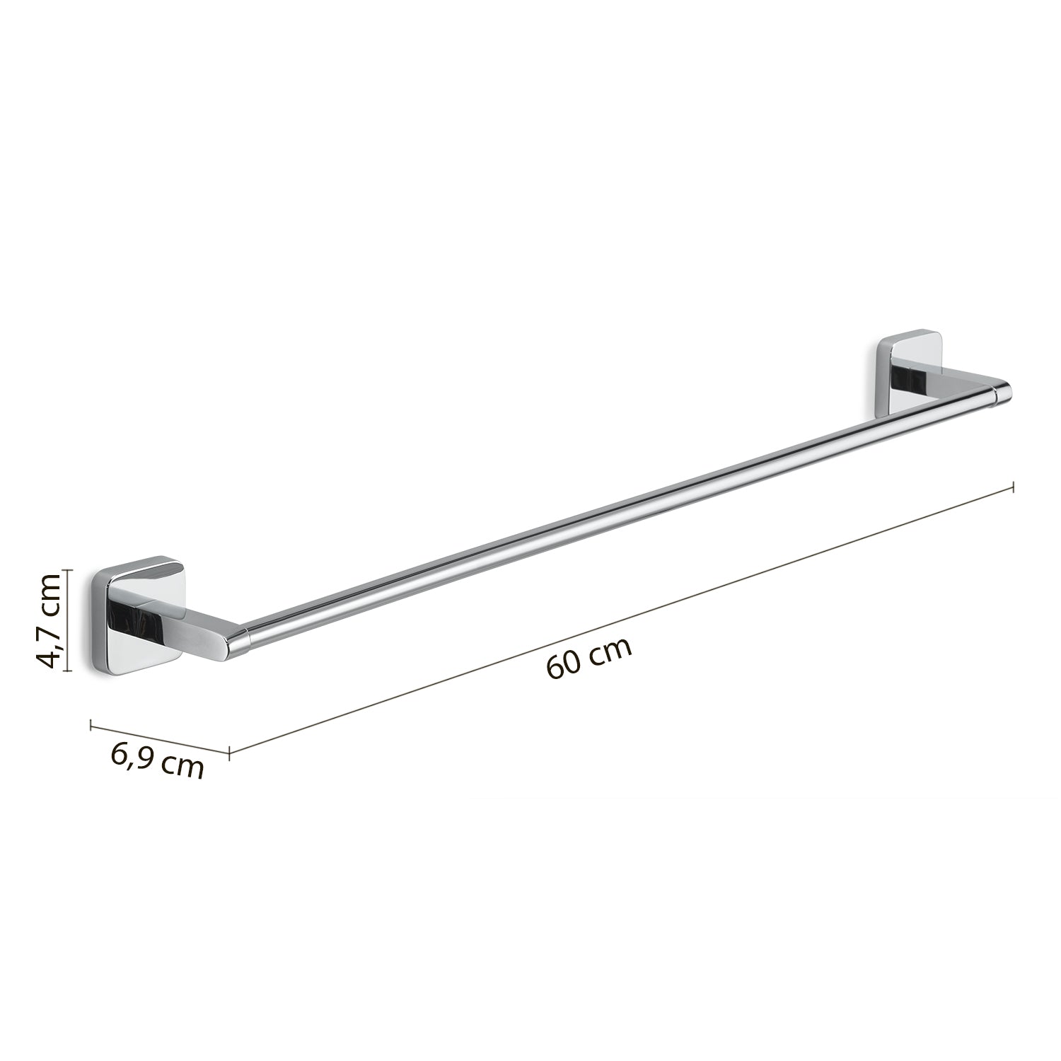 Portasalviette 60 cm Gedy modello Tonga 60x6.9xH4.7 cm - Cromato