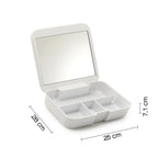 Organizer con specchio da appoggio Gedy serie Seventy - Bianco