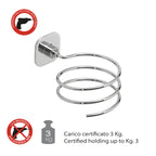 Porta phon in acciaio inox e cromall Teide di Gedy - Cromato