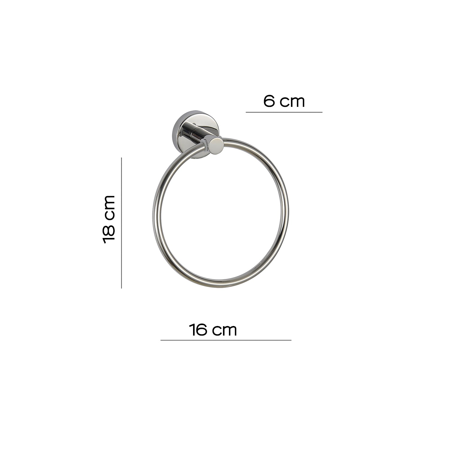 Portasalviette ad anello in Acciaio Inox AISI 304 Gedy serie Project - Lucido