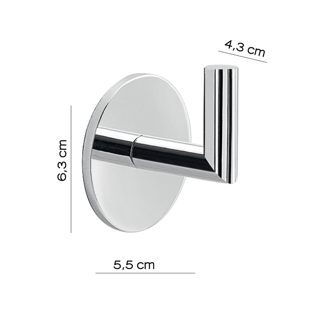 Appendiabiti a muro Gedy serie Gea - Cromato