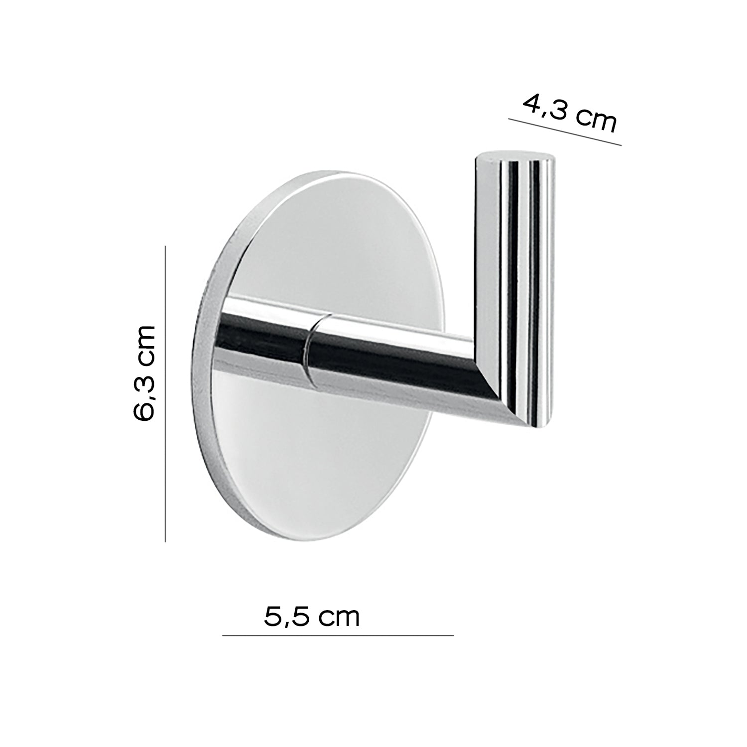 Appendiabiti a muro Gedy serie Gea - Cromato