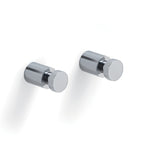 Appendiabiti 2 pezzi tondi in ottone modello Cordelia di Gedy - Cromato