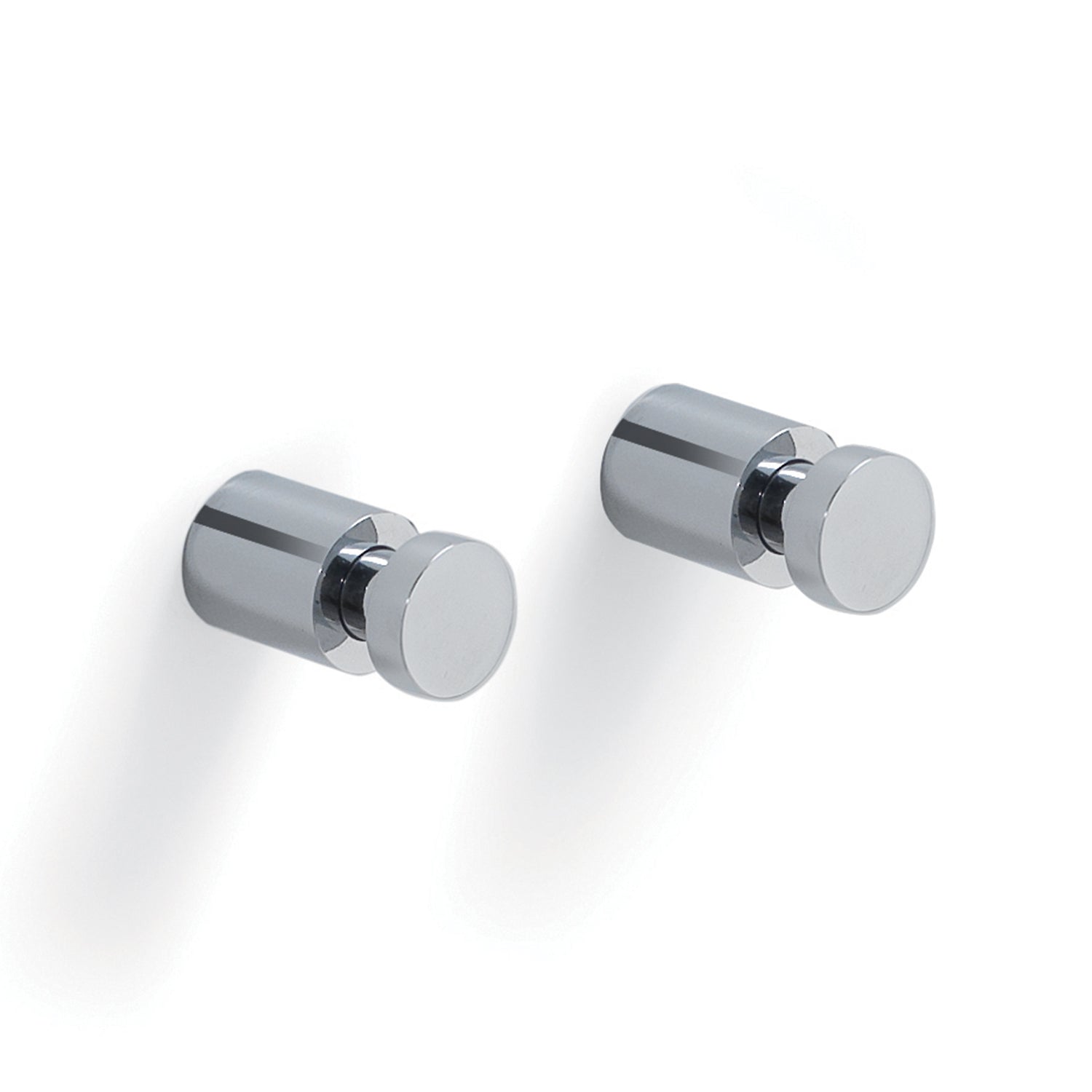 Appendiabiti 2 pezzi tondi in ottone modello Cordelia di Gedy - Cromato