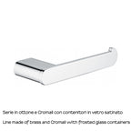 Portarotolo a parete Gedy serie Azzorre - Cromato