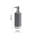 Dispenser sapone in ceramica con erogatore cromato Gedy serie New Mizar - Grigio