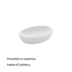 Portasapone da appoggio in ceramica di Gedy modello Marika - Bianco