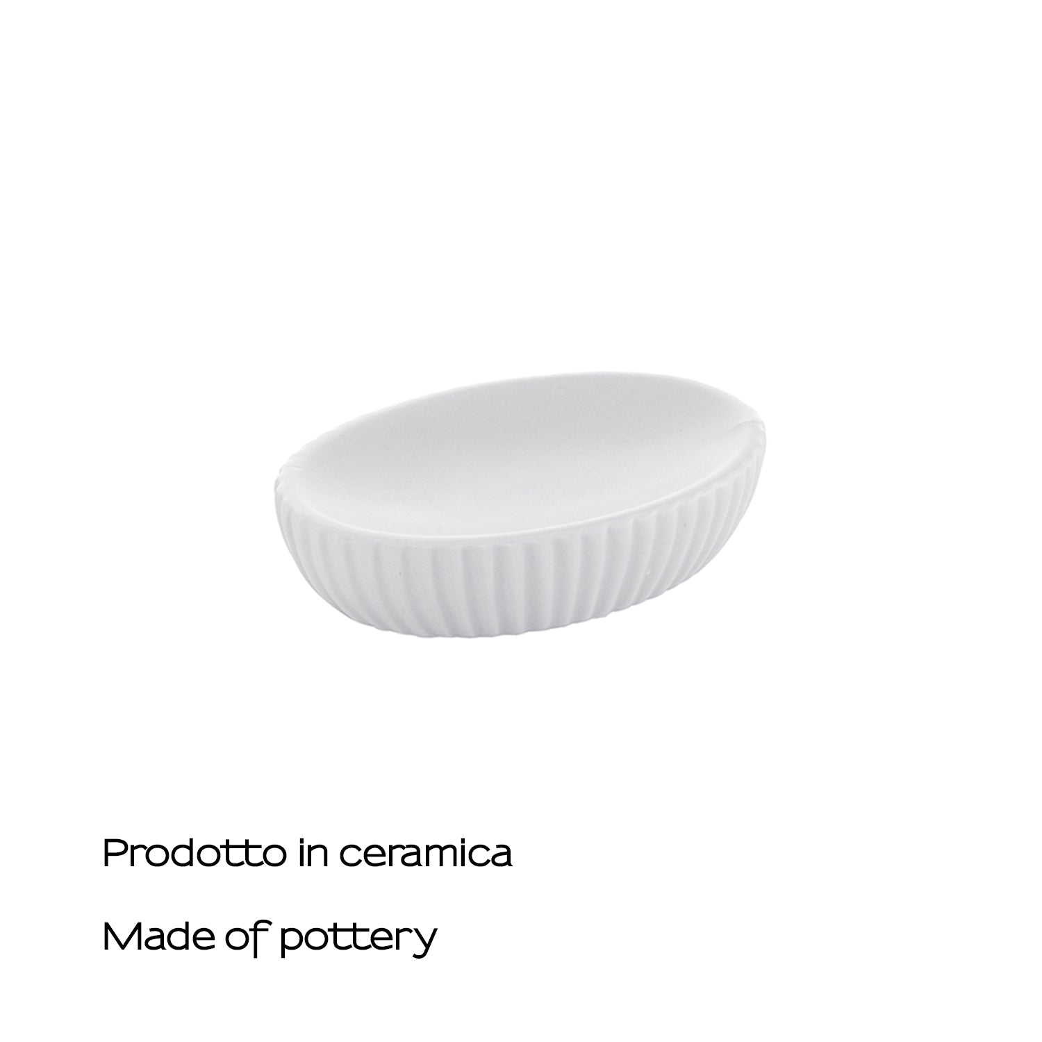 Portasapone da appoggio in ceramica di Gedy modello Marika - Bianco