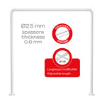 Asta doccia angolare in Alluminio 80x80x80 cm di Gedy - Bianco