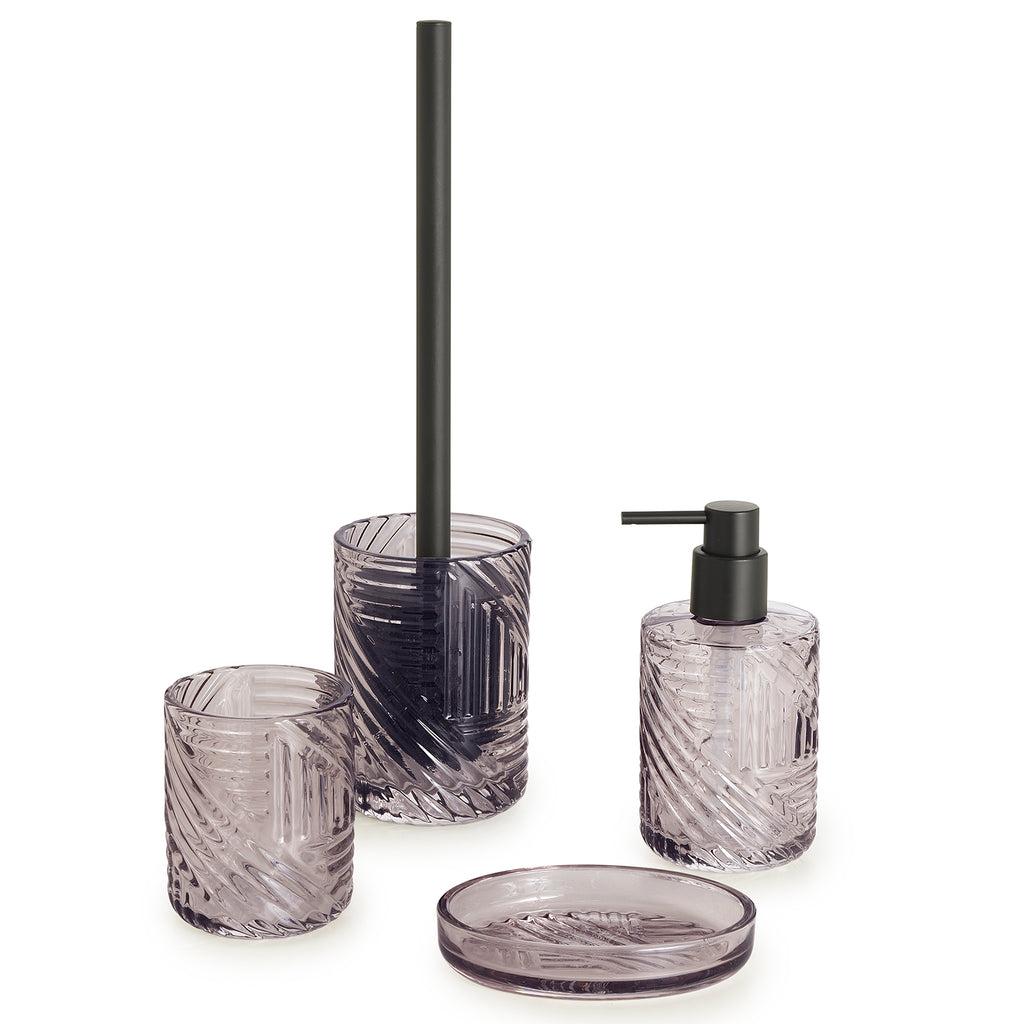 Portasapone in vetro Gedy serie Corinne - Trasparente