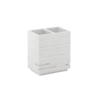 Portaspazzolini da appoggio in resina Gedy serie Quadrotto - Bianco