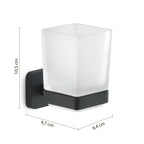 Portaspazzolini Gedy modello Tonga 6.4x9.7x10.5H - Nero Matt