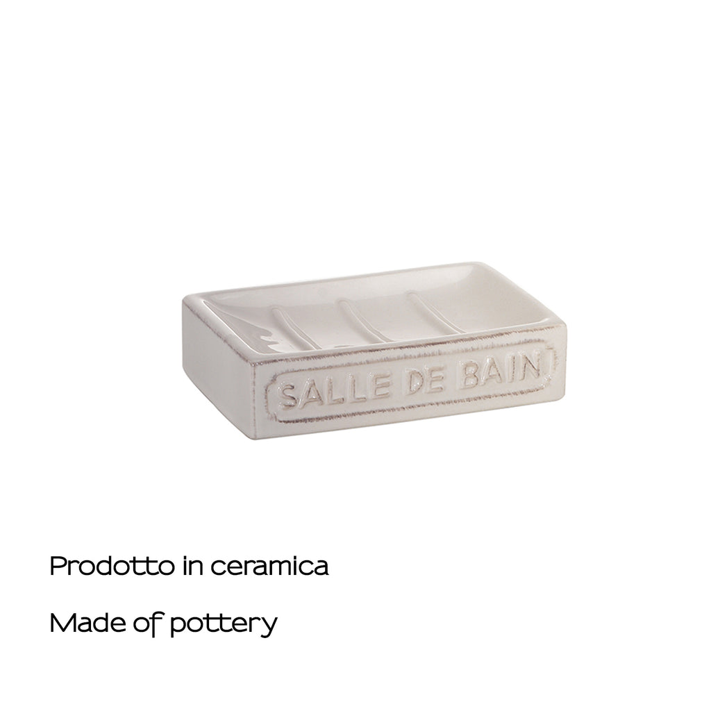 Portasapone da appoggio Gedy serie Vivienne - Bianco