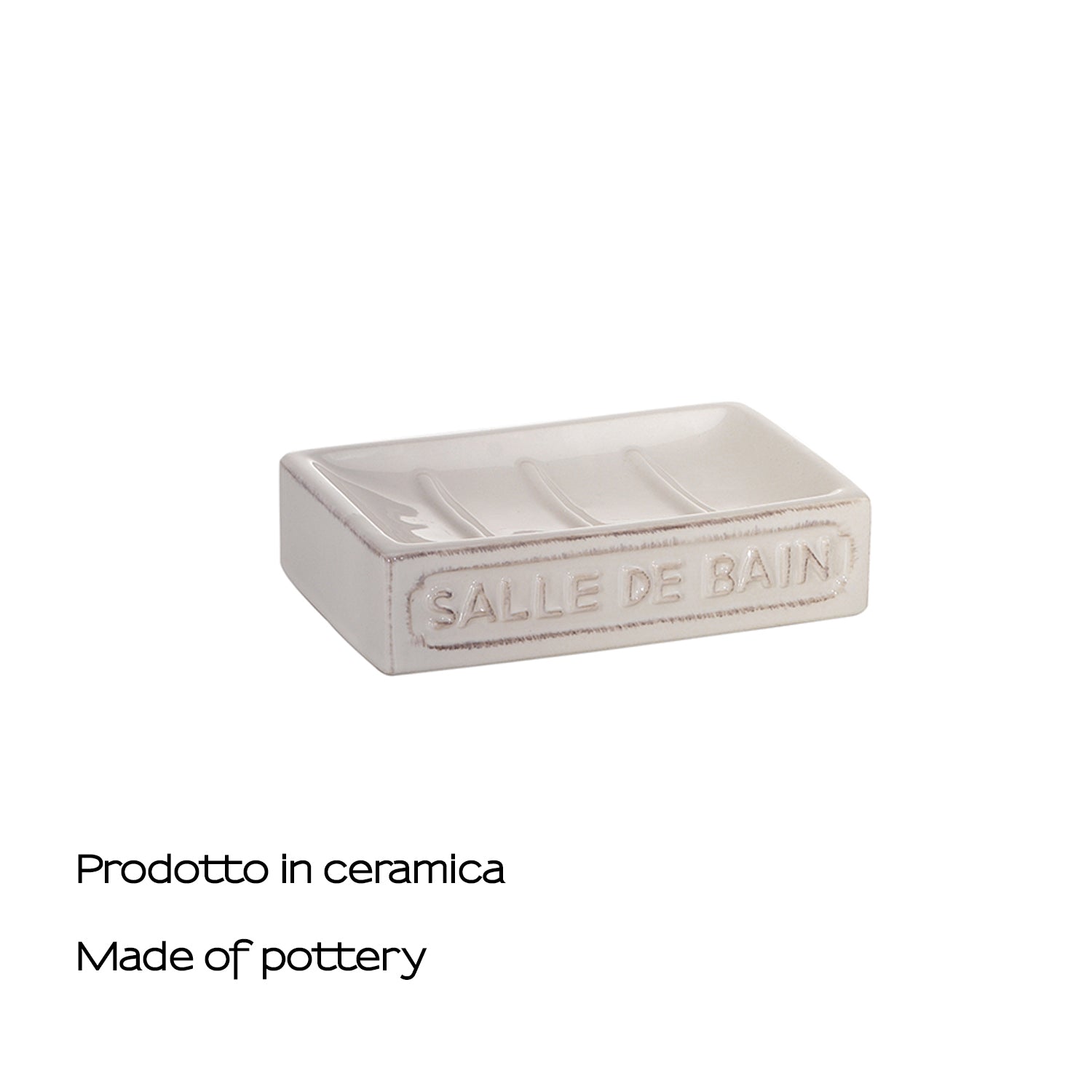 Portasapone da appoggio Gedy serie Vivienne - Bianco