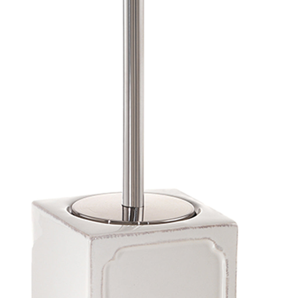 Scopino con ciuffo in setole di Gedy serie Vivienne - Bianco