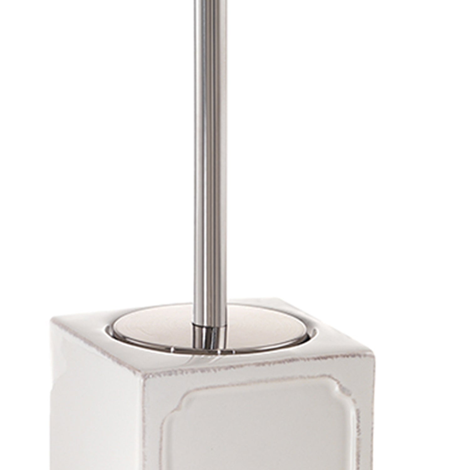 Scopino con ciuffo in setole di Gedy serie Vivienne - Bianco