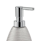 Dispenser sapone da appoggio in ceramica con erogatore Gedy modello Astrid - Argento