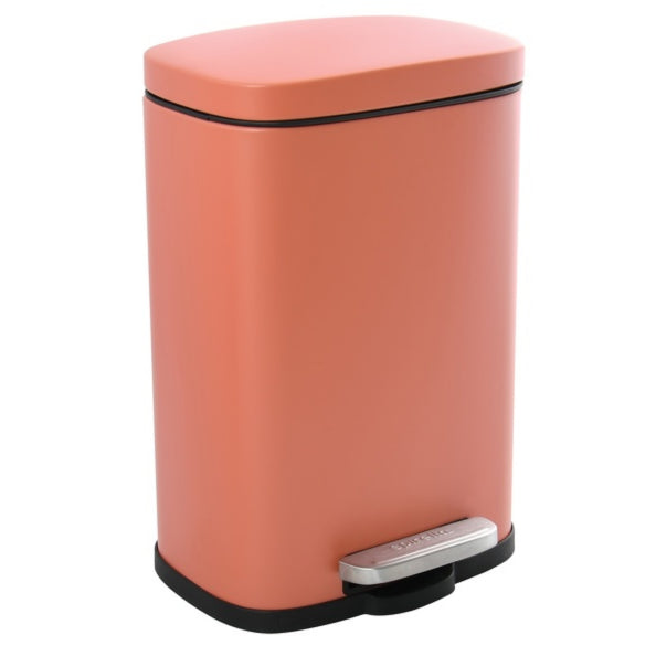 Pattumiera a pedale modello Akira in acciaio capienza 5 litri in terracotta opaco