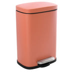 Pattumiera a pedale modello Akira in acciaio capienza 5 litri in terracotta opaco