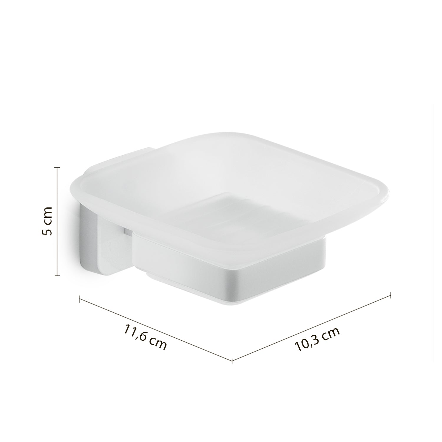 Portasapone Gedy modello Tonga 10.3x11.6xH5 cm - Bianco Matt