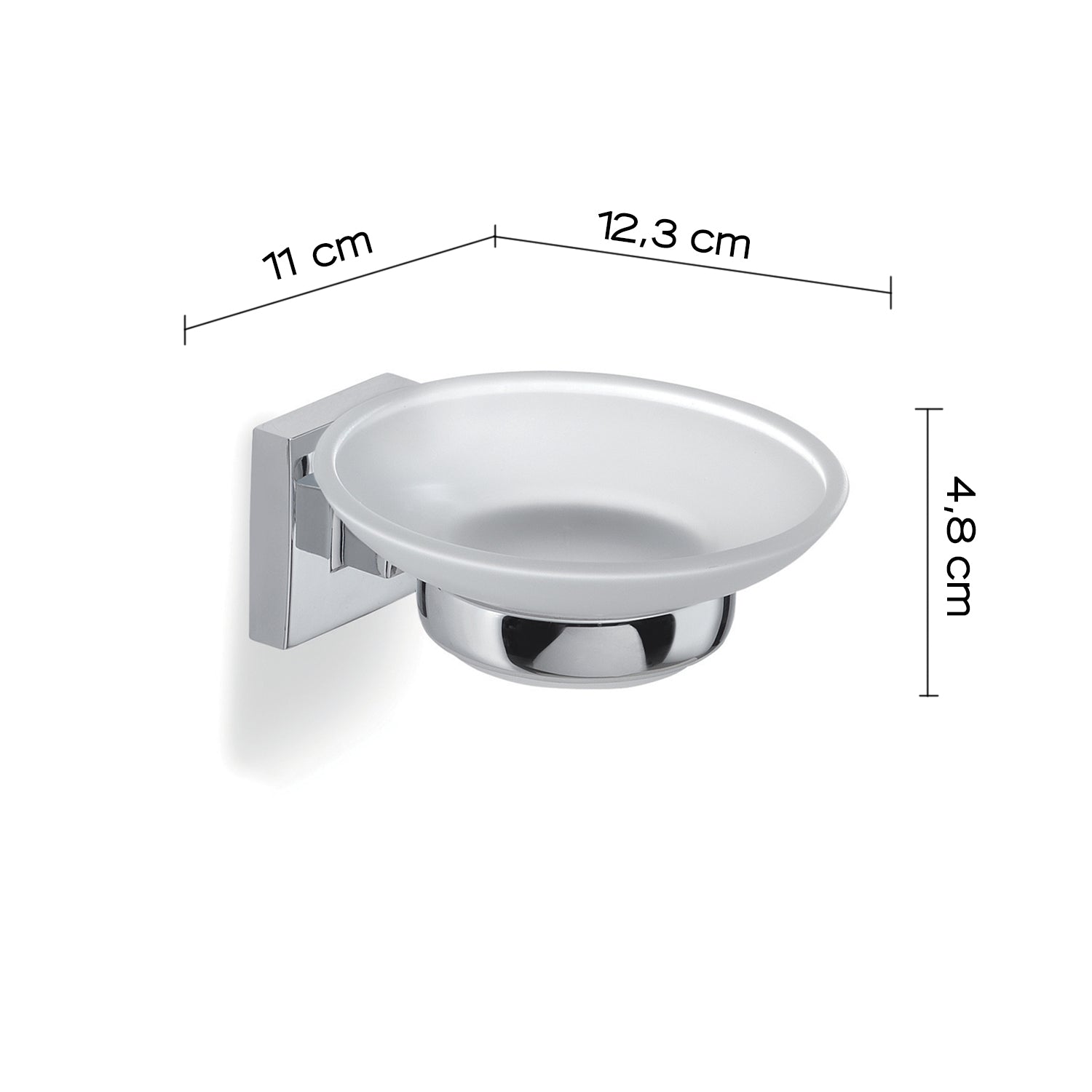 Portasapone a muro di Gedy serie Olimpo - Cromato