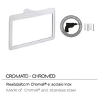 Portasalviette ad anello Gedy serie Pirenei - Cromato