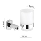 Portaspazzolini a parete di Gedy serie Edera Plus - Cromato