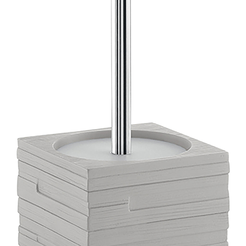 Scopino da appoggio con ciuffo in setole Gedy serie Quadrotto - Grigio