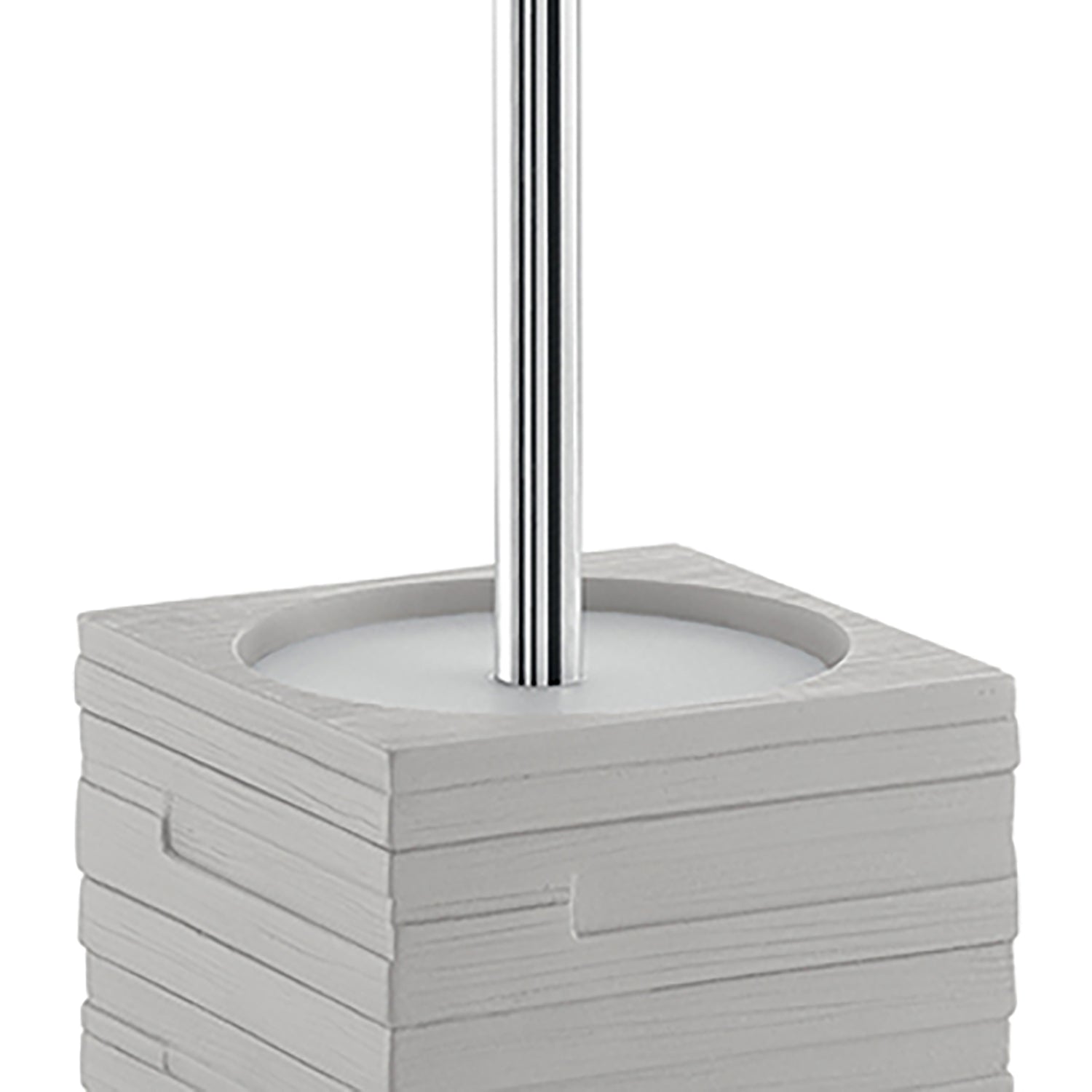 Scopino da appoggio con ciuffo in setole Gedy serie Quadrotto - Grigio