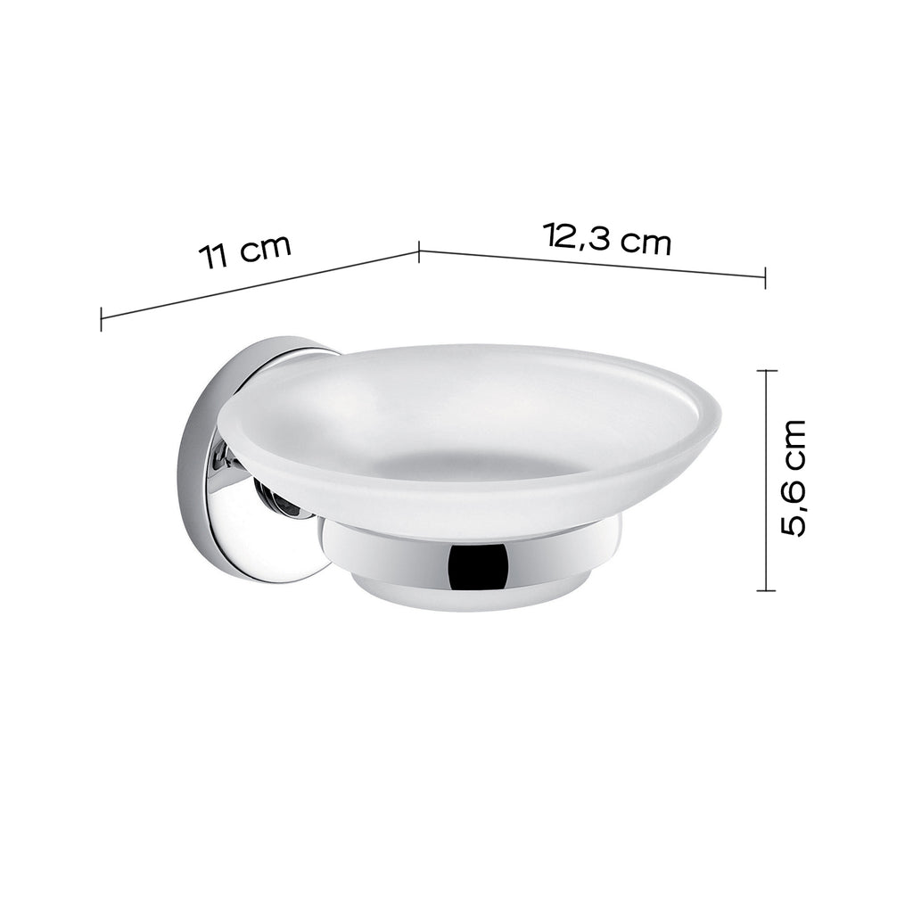 Portasapone in Acciaio Inox e Cromall Gedy serie Felce - Cromato