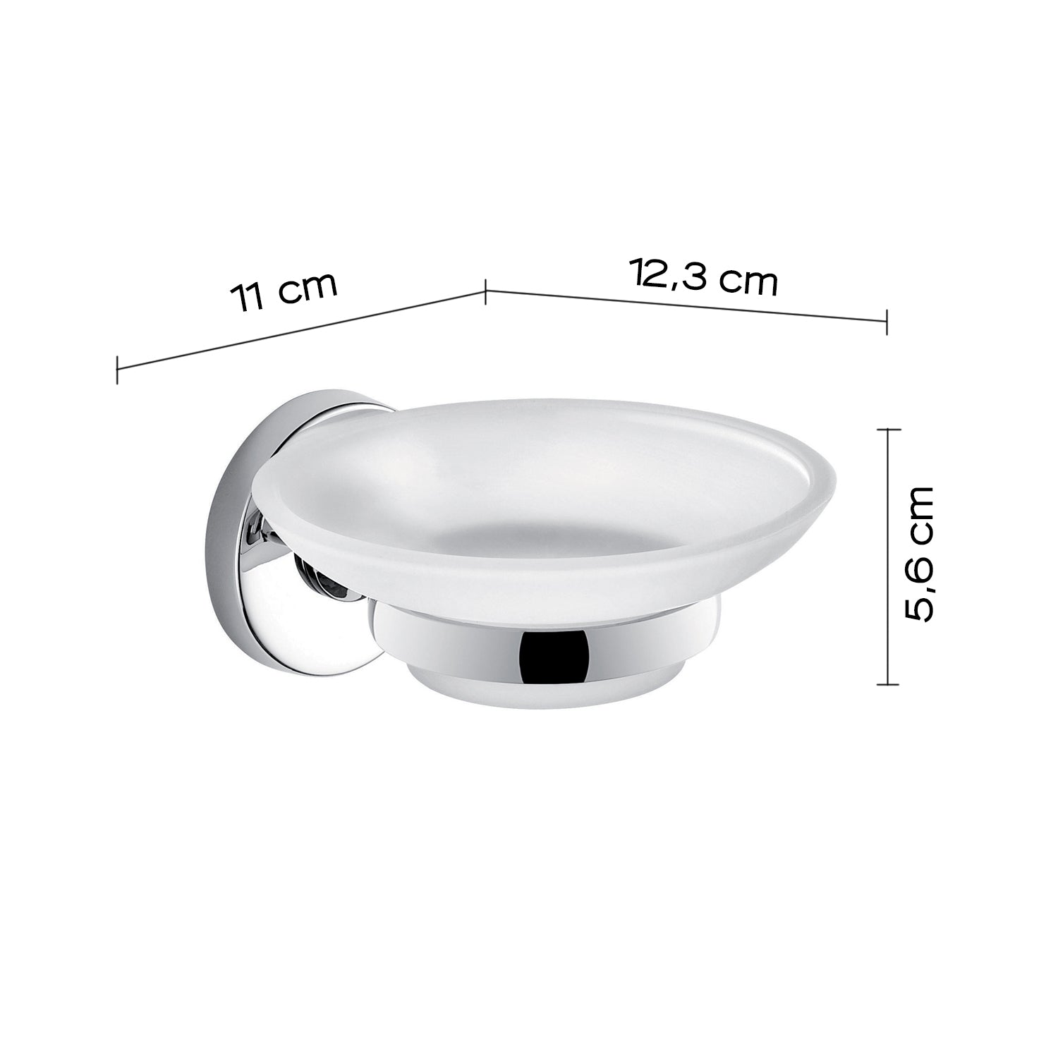 Portasapone in Acciaio Inox e Cromall Gedy serie Felce - Cromato