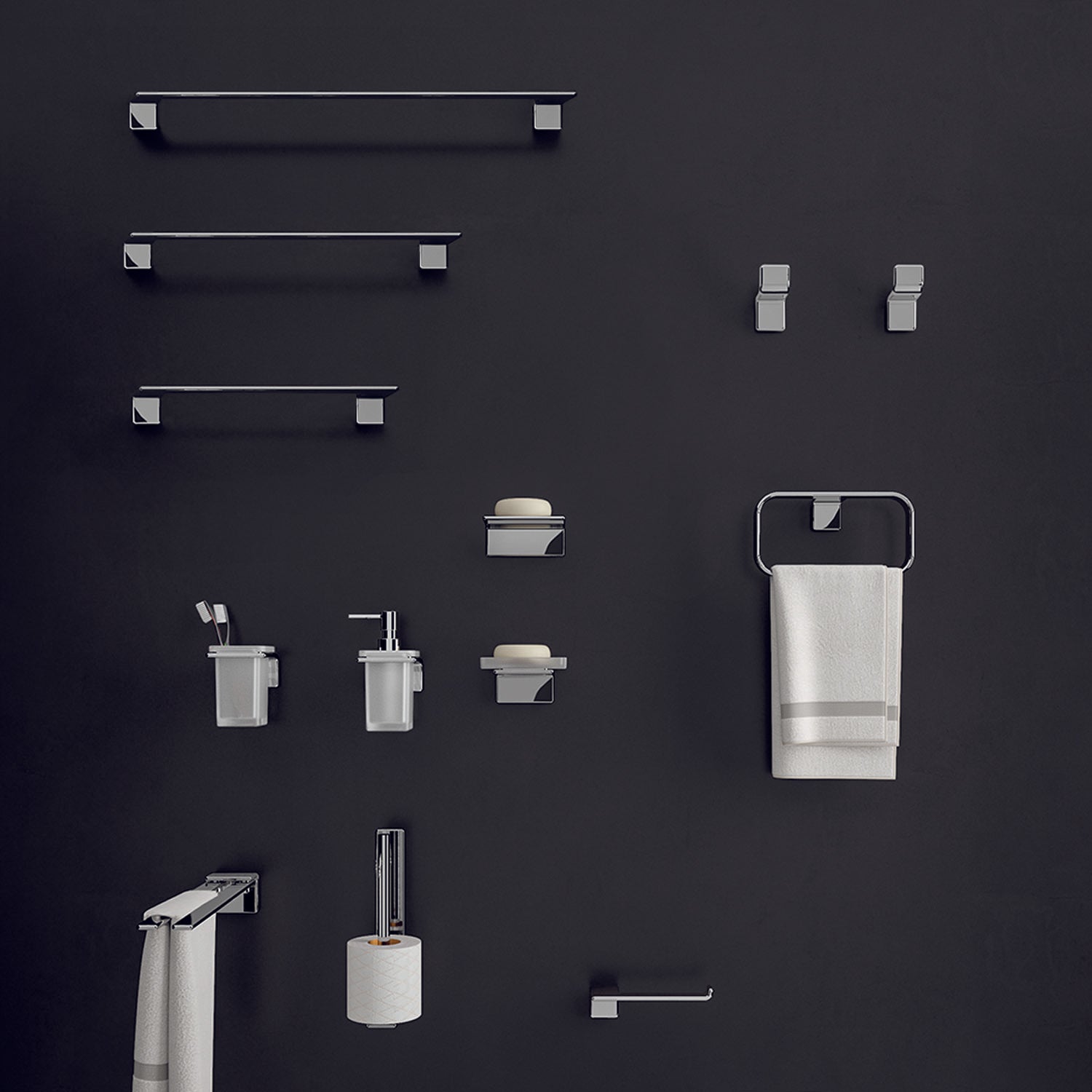 Appendiabiti a parete in Ottone e Acciaio AISI 304 Gedy serie Il Giglio - Cromato