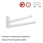 Porta asciugamani a snodo di Gedy serie Junior - Bianco