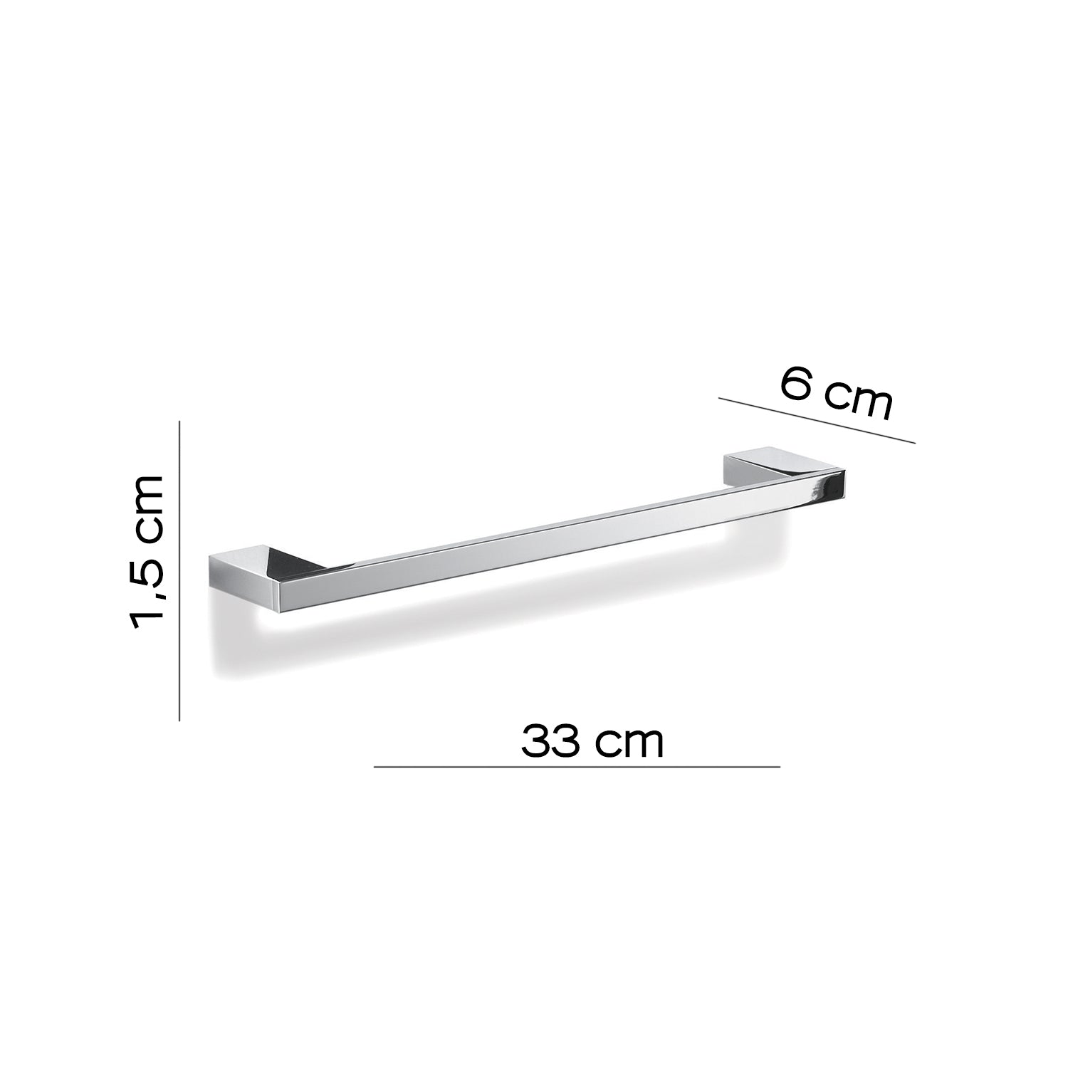 Portasalviette 33 cm in Ottone e Cromall Gedy serie Lanzarote - Cromato