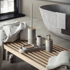 Portasapone in cemento e bambÃ¹ Gedy serie Afrodite - Grigio