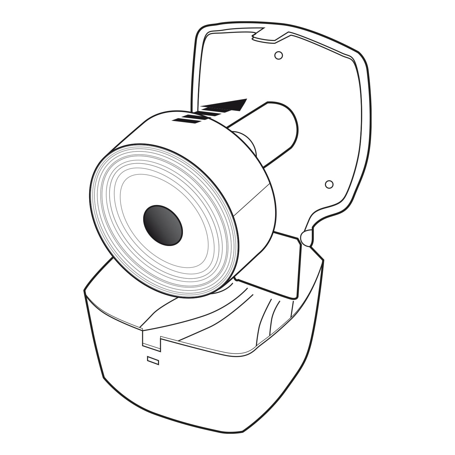 Distributore per rotoli di carta igienica di max 19 cm di Gedy - Antracite